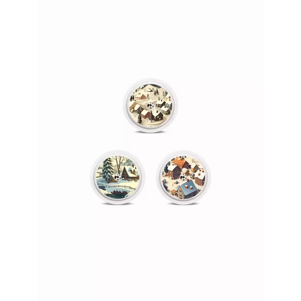 Freestyle Libre 2 Winter Edition sensor stickers with elegant, winter-themed designs.