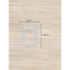 CGM Sensor Patch Template Kaio-Patch on wooden background with dimensions marked.