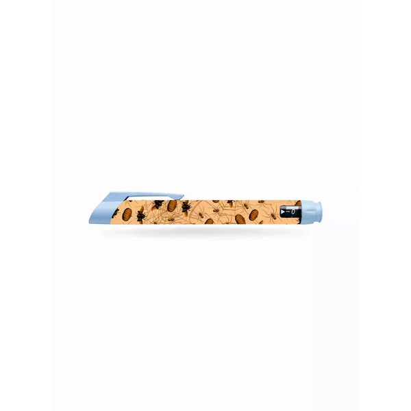 JuniorSTAR Insulin Pen with Halloween insect pattern stickers for fun diabetes management