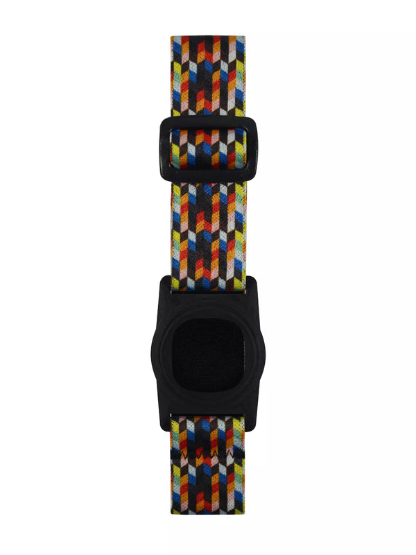 Simplera armband with colorful graphic design and adjustable strap.