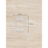 CGM sensor patch template on wooden background, showing dimensions and Kaio Dia branding.