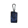 Pouch for insulin pump with floral design, featuring a carabiner for easy attachment.