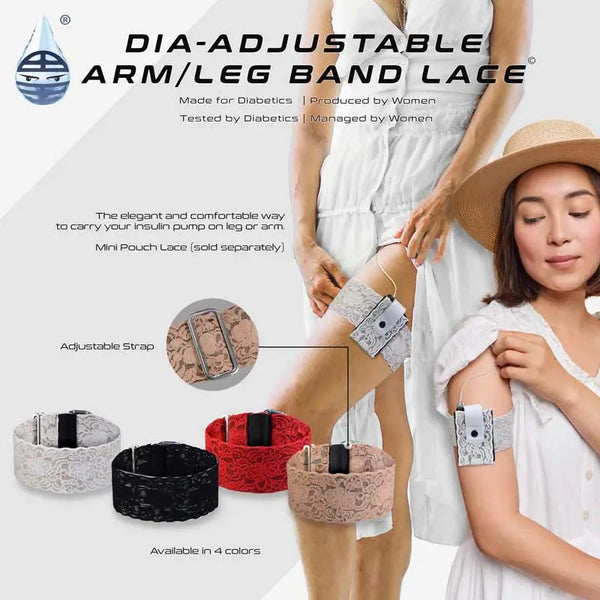 Bandas de brazo y pierna para bombas de insulina