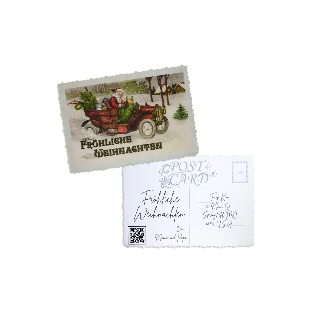 Elegant Christmas Postcard - Kaio-Cards