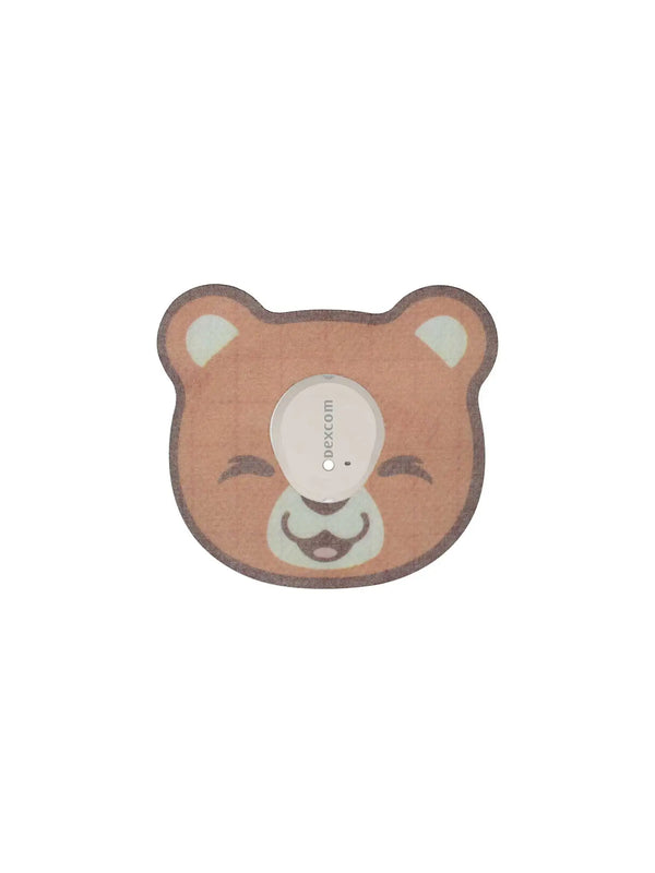 Parche adhesivo infantil para Dexcom G7, forma de oso
