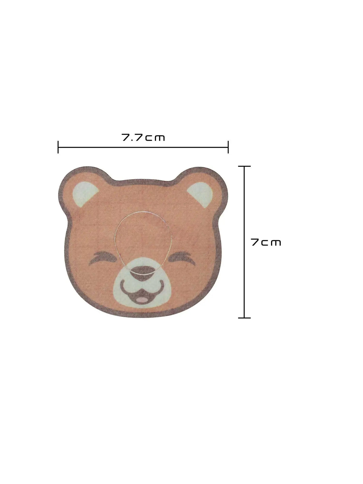 Parche adhesivo infantil para Dexcom G7, forma de oso, medidas 7,7 x 7 cm
