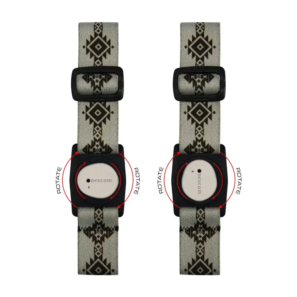 Dexcom G7 Armband with Viking design and rotating clip.