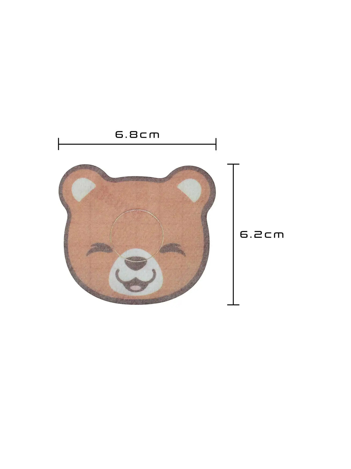 Parche adhesivo infantil para FreeStyle Libre 3, forma de oso, medidas 6,8 x 6,2 cm
