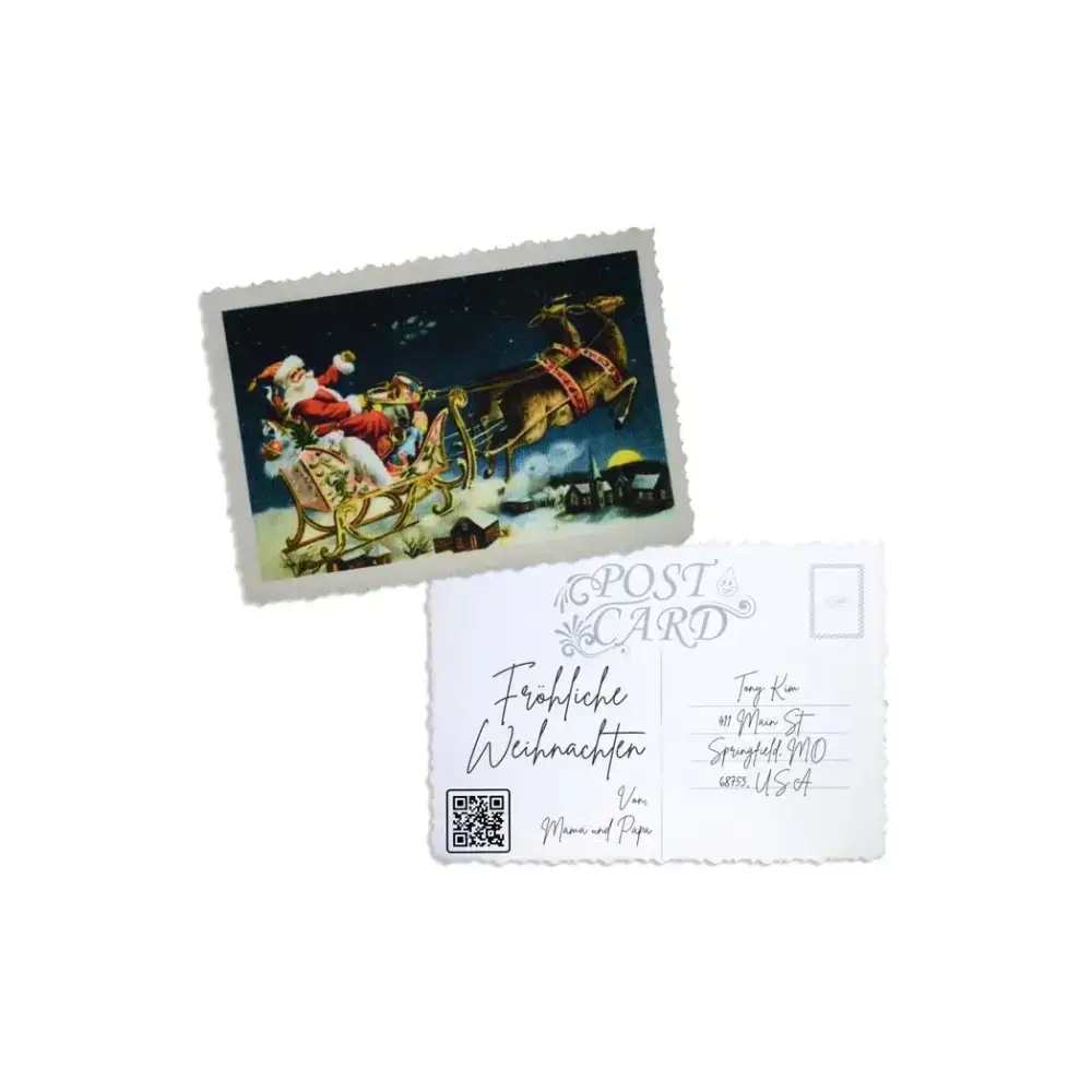 Elegant Christmas Postcard - Kaio-Cards