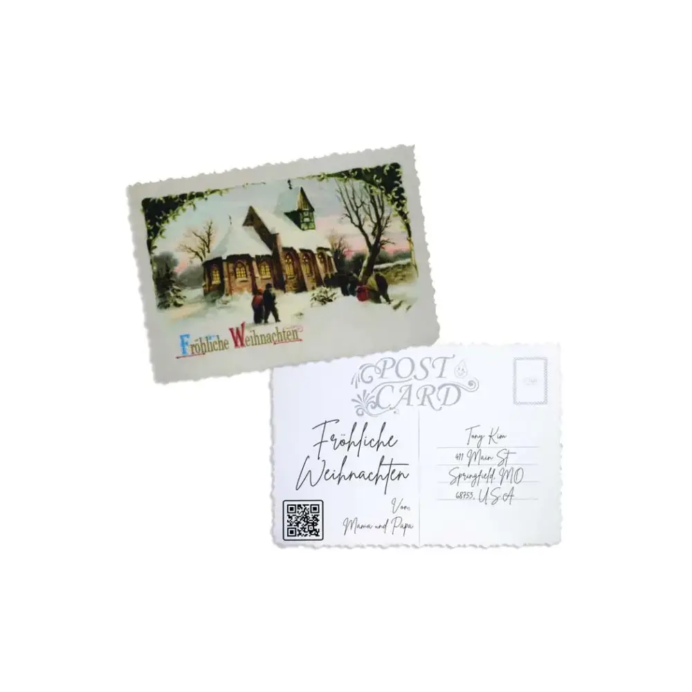 Elegant Christmas Postcard - Kaio-Cards