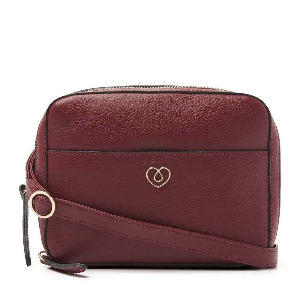 Chili Pepper Leather Diabetic Supplies Shoulder Bag - ALICE front view