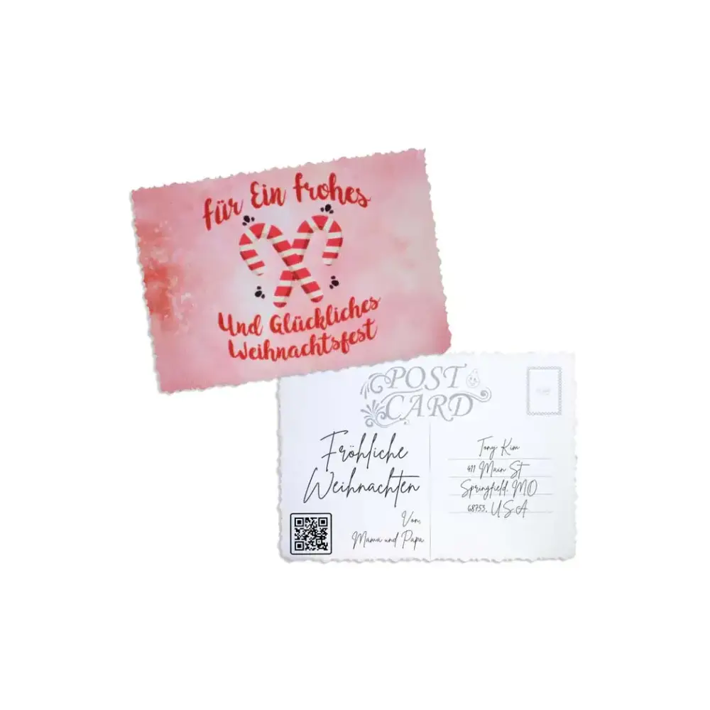 Elegant Christmas Postcard - Kaio-Cards