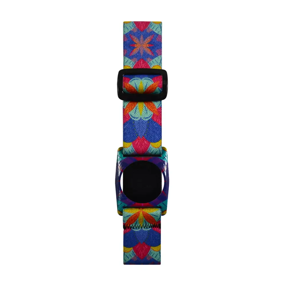 Colorful dog collar with geometric floral design for Freestyle Libre Dia-Style Limited Edition