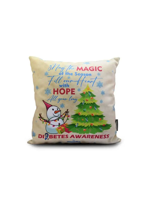 Christmas Diabetes Awareness Pillow Cover - Dia-Pillow Cover