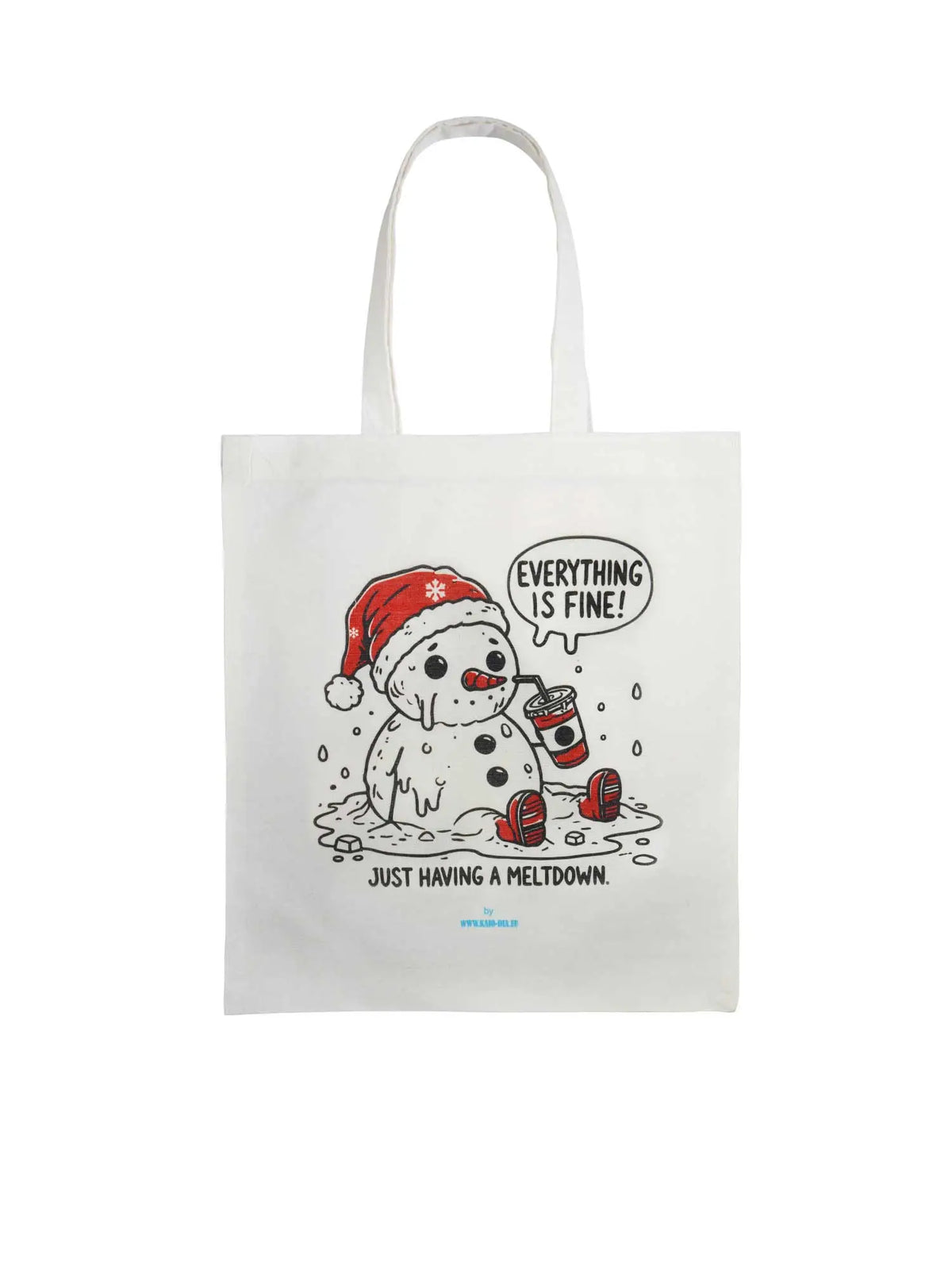 diabetes awareness christmas tote bag snowman design reusable bag for diabetes supplies and holiday use