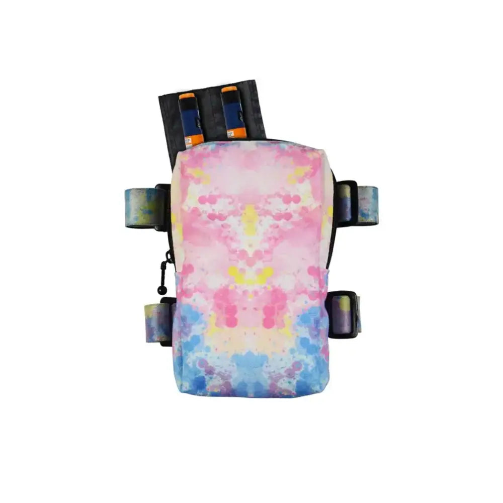 Compact colorful leg pack for diabetics with adjustable straps and waterproof interior