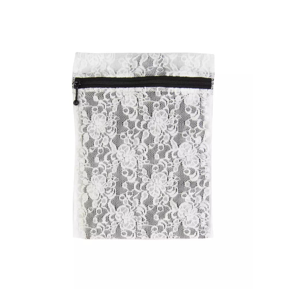 White lace insulin cooling wallet with zipper for 4 pens or 8 vials, Dia-Cool Spacy Lacy design