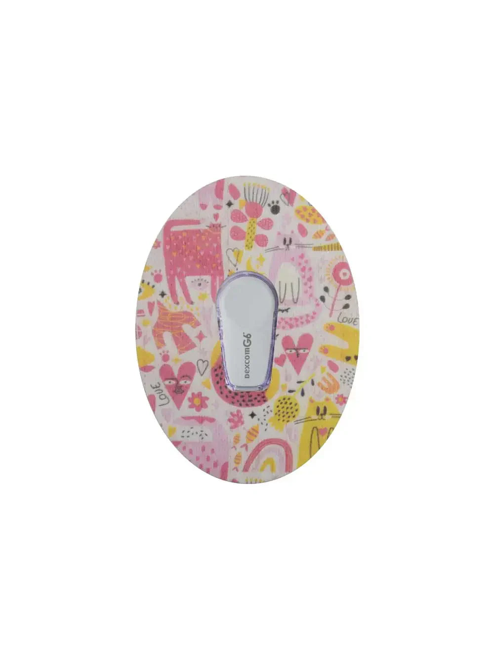Parche adhesivo para Dexcom G6, diseño Catch the Love