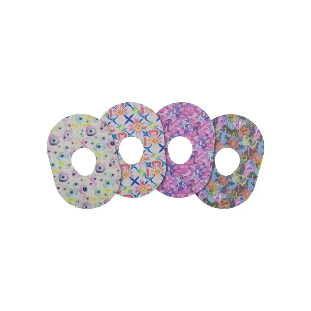 Parches adhesivos para Dexcom G7, serie Spring, Spring Set I, 4 diseños