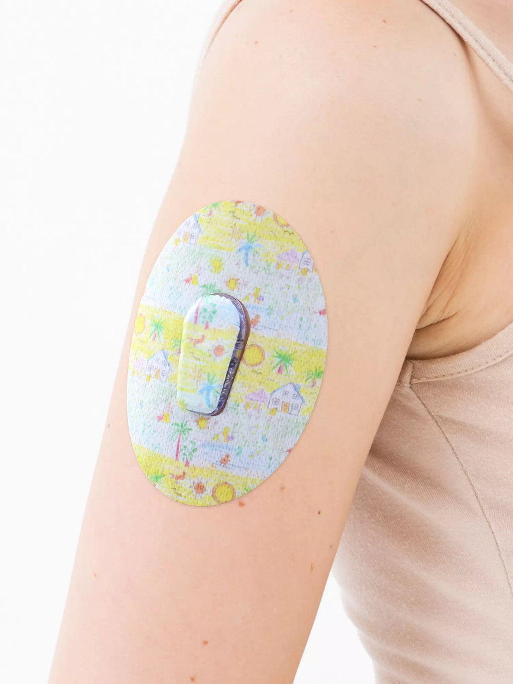 Parche adhesivo para Dexcom G6, diseño Childhood Memories, en el brazo