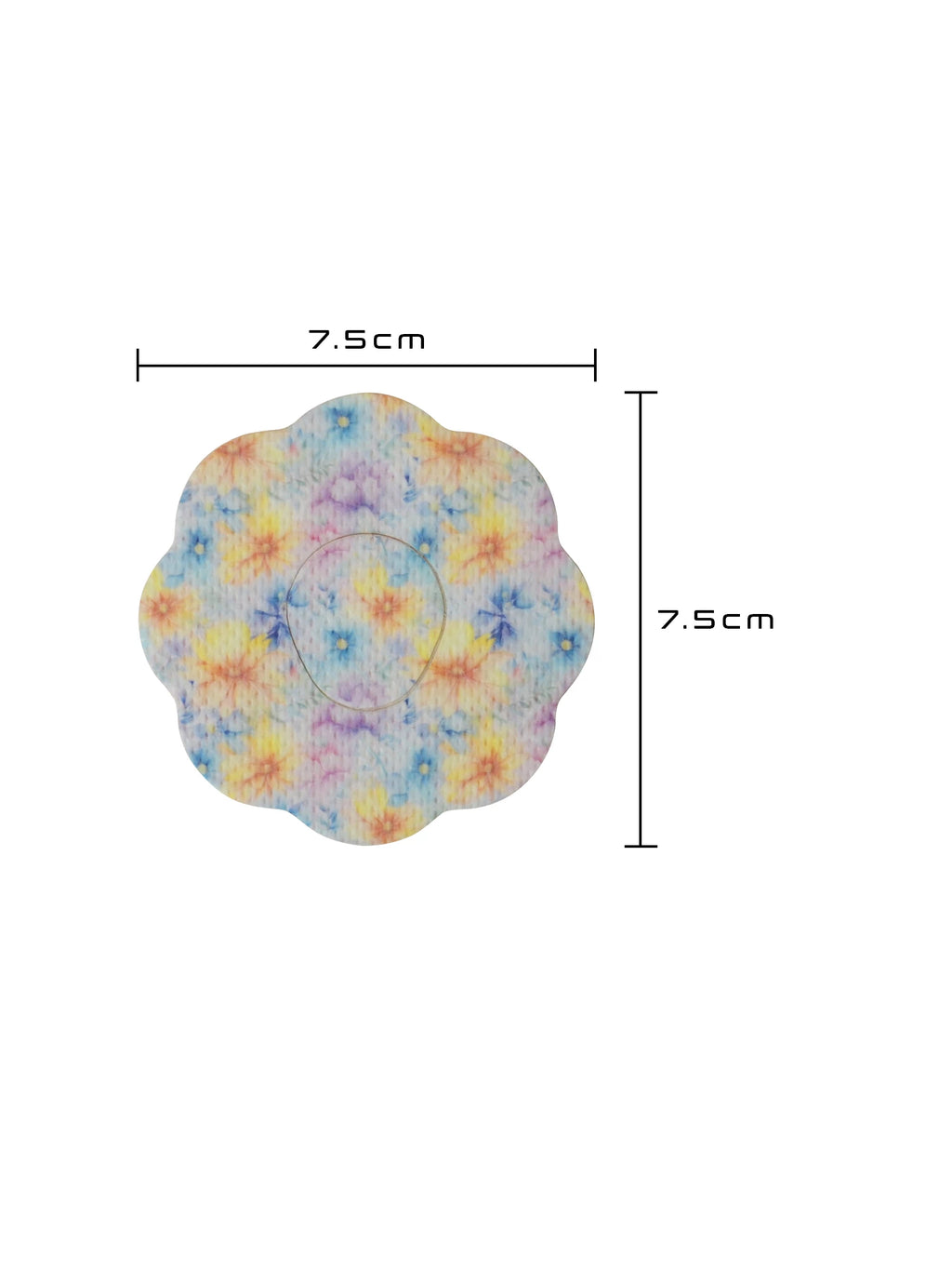 Parche adhesivo para Dexcom G7, forma de galleta, medidas 7,5 x 7,5 cm
