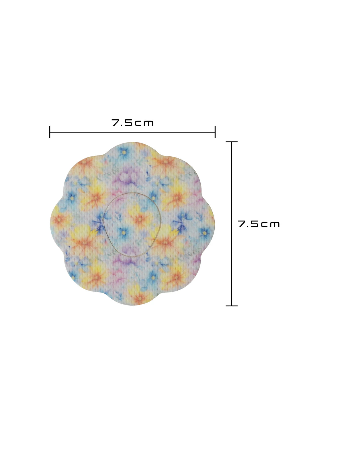 Parche adhesivo para Dexcom G7, forma de galleta, medidas 7,5 x 7,5 cm