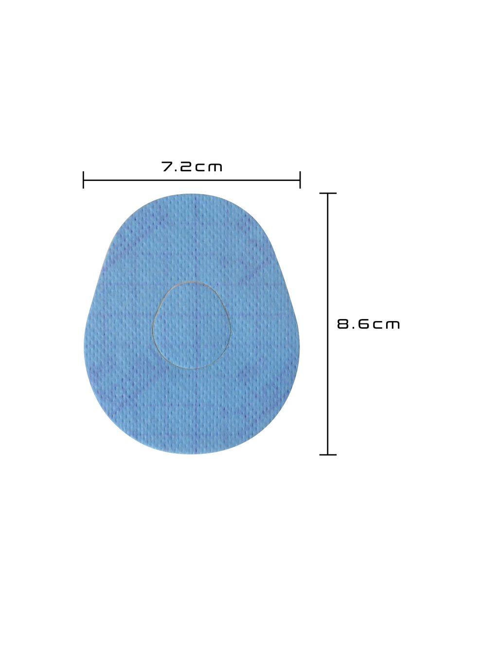 Parche adhesivo para Dexcom G7, forma de gota, medidas 7,2 x 8,6 cm