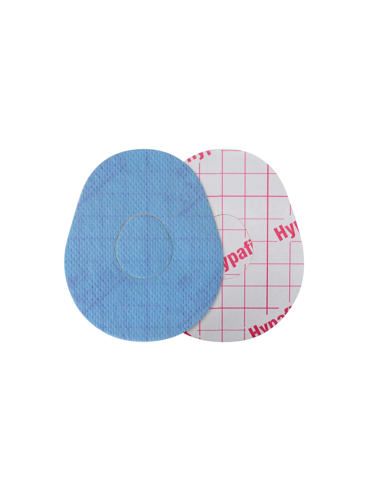 Parche adhesivo para Dexcom G7, forma de gota, anverso y reverso con protector