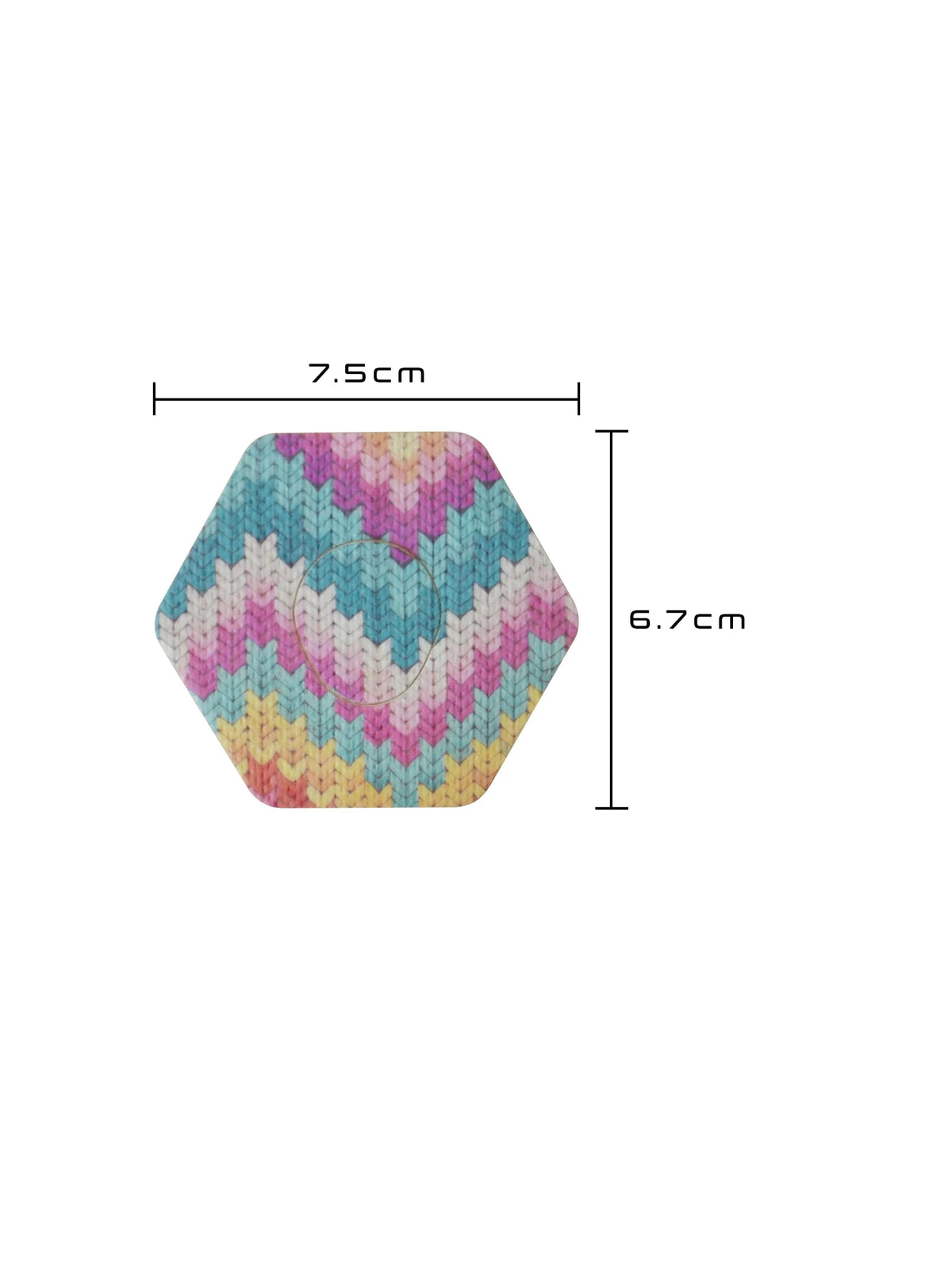 Parche adhesivo para Dexcom G7, forma de hexagonal, medidas 7,5 x 6,7 cm
