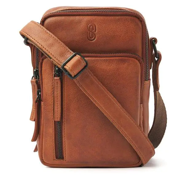 Elegant Leather Diabetes Shoulder Bag by Sweet Collections, crafted from premium cowhide leather, with multiple compartments for diabetes supplies and personal items.