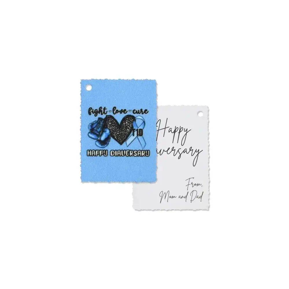 Diaversary Gift Tags - Canvas designs celebrating diabetes resilience and strength, featuring vibrant, inspiring motifs.