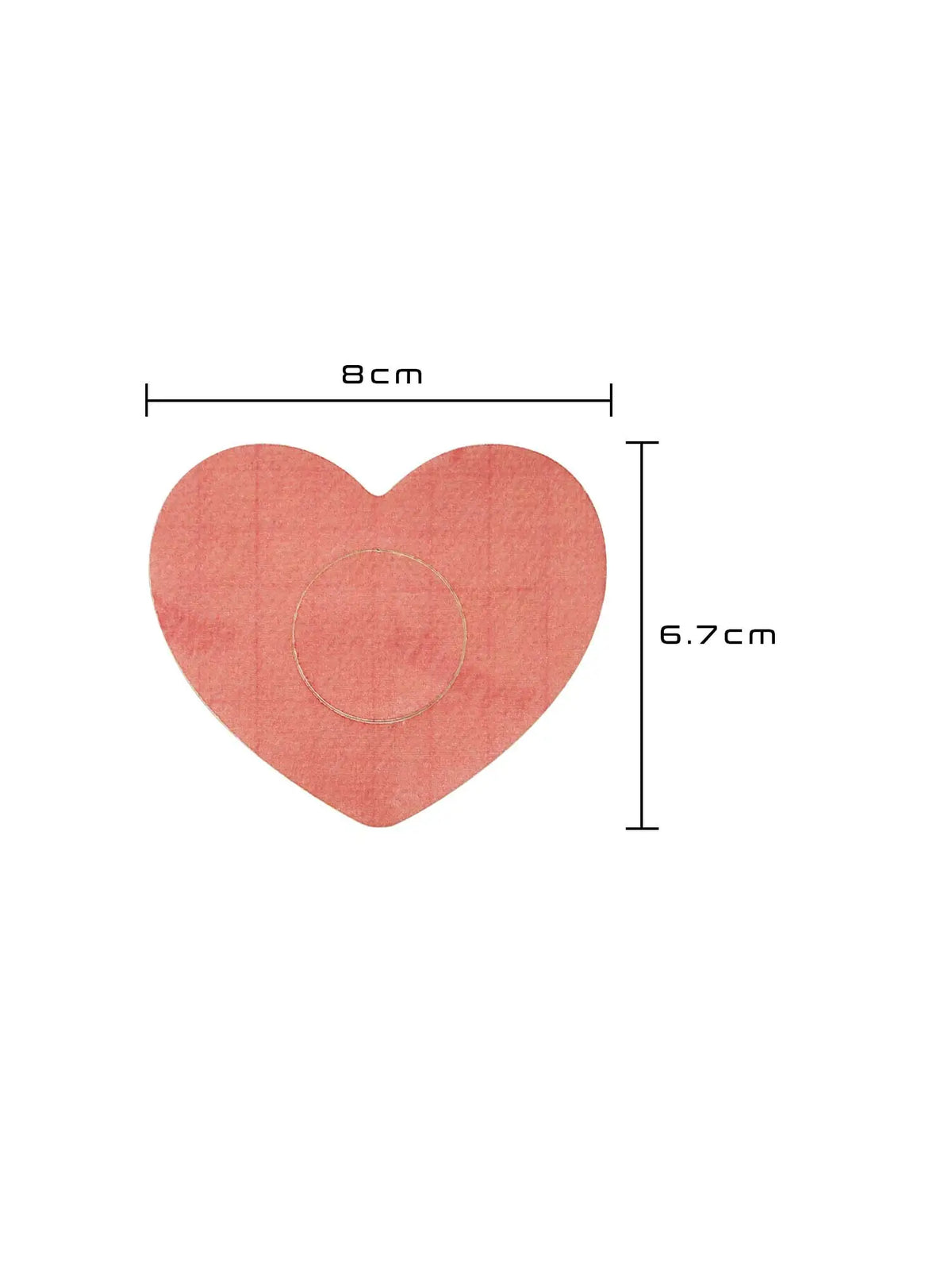 Parche adhesivo infantil para FreeStyle Libre 2, forma de corazón, medidas 8 x 6,7 cm