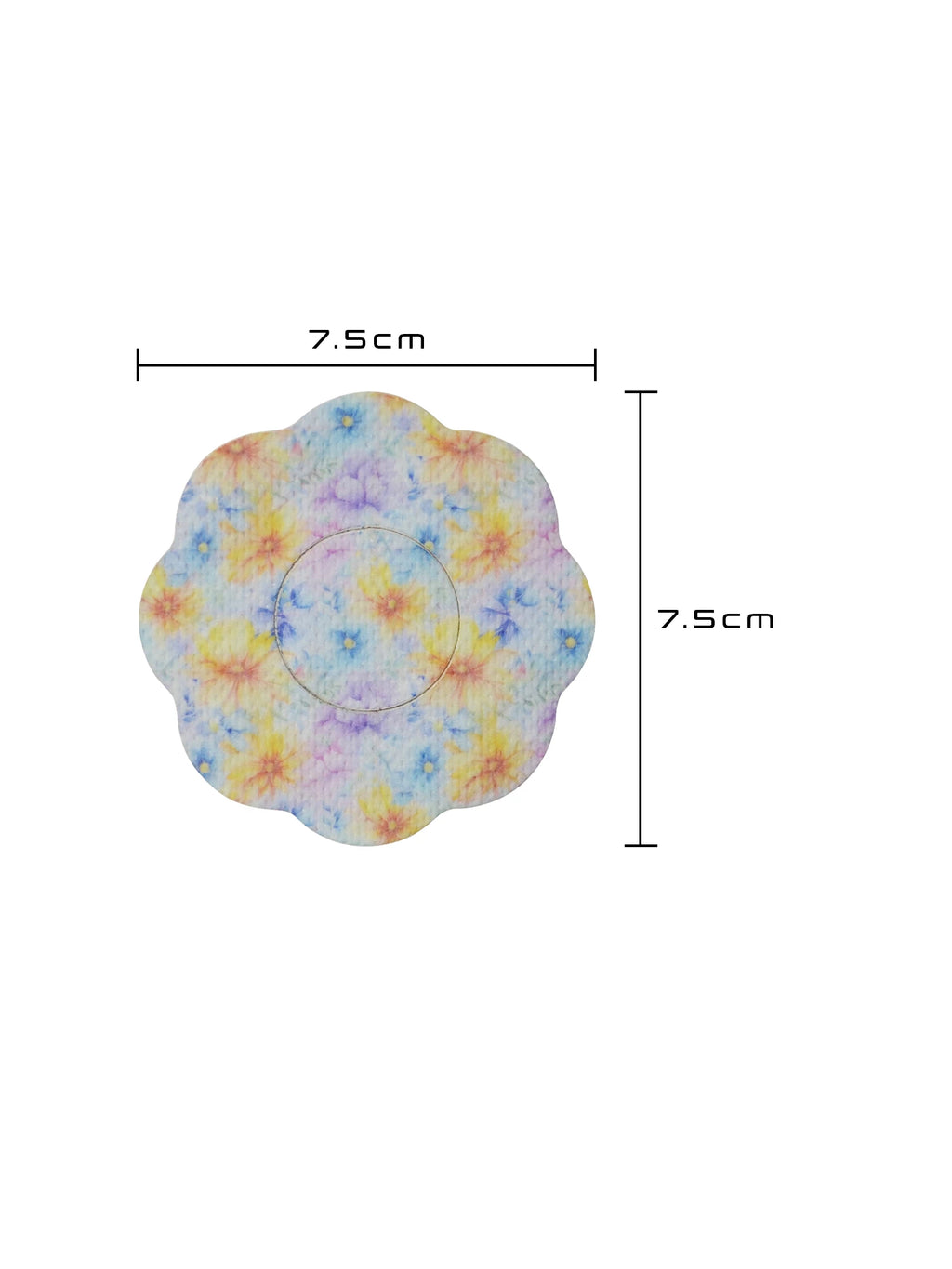 Parche adhesivo para FreeStyle Libre 2, forma de galleta, medidas 7,5 x 7,5 cm