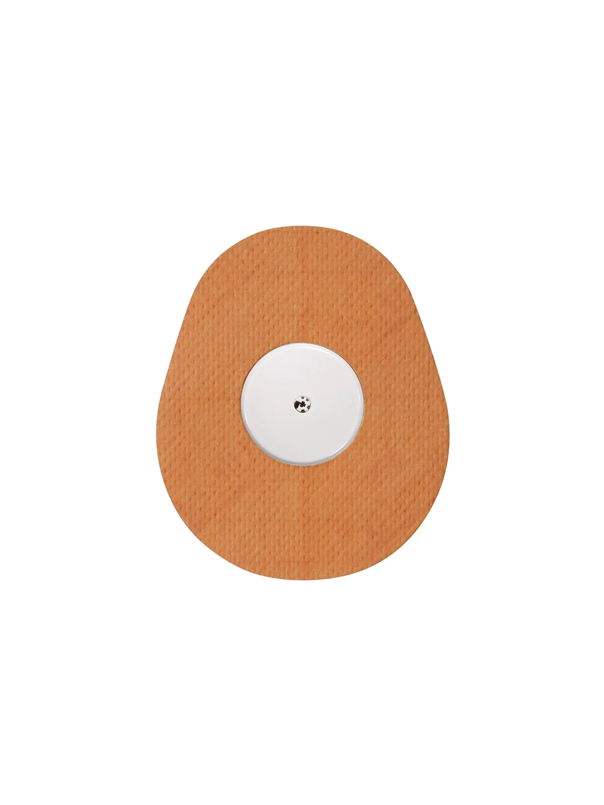 FreeStyle Libre 2 drop shape patch in orange solid color, breathable adhesive patch to help support sensor wear
