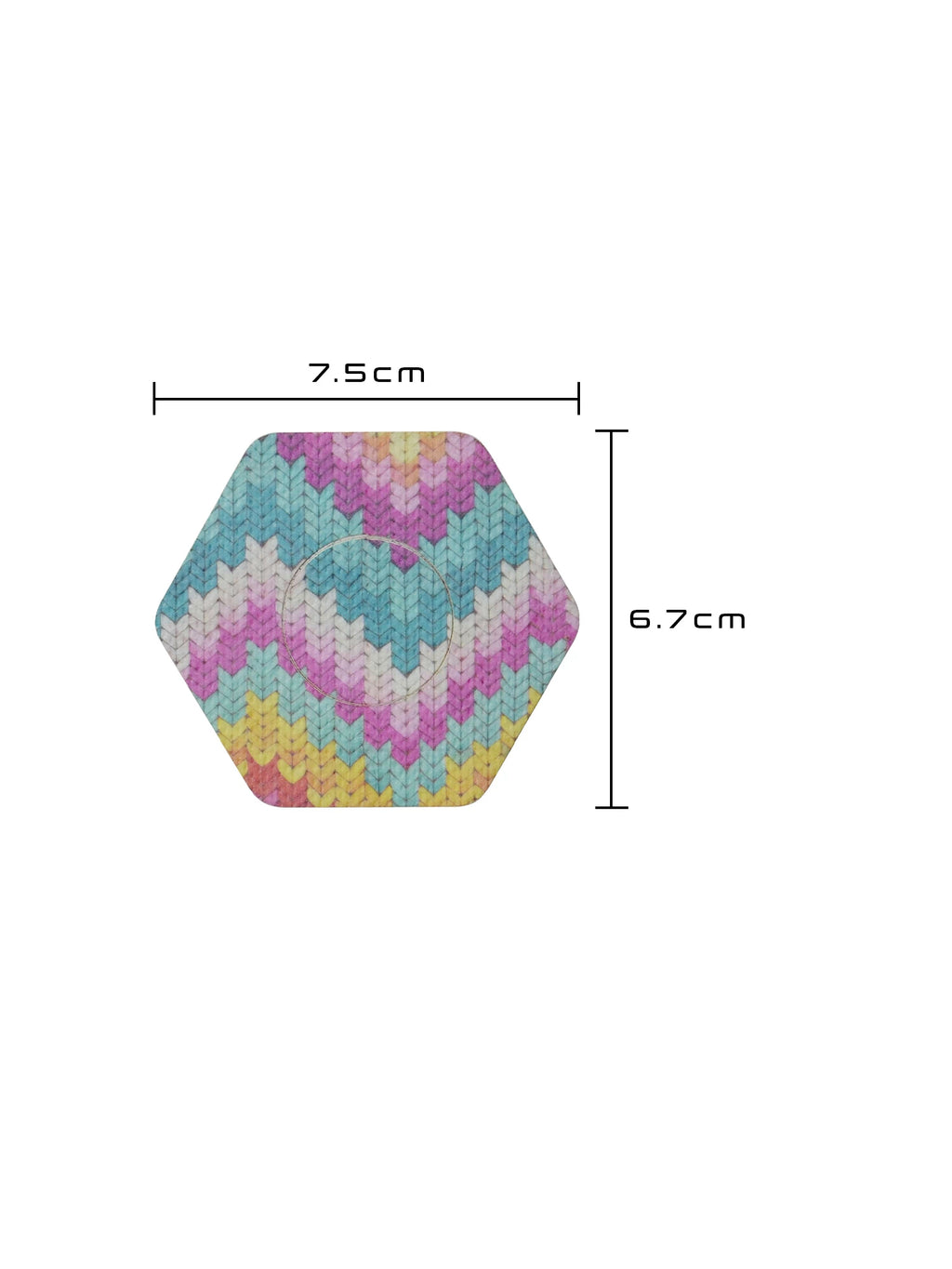 Parche adhesivo para FreeStyle Libre 2, forma de hexagonal, medidas 7,5 x 6,7 cm