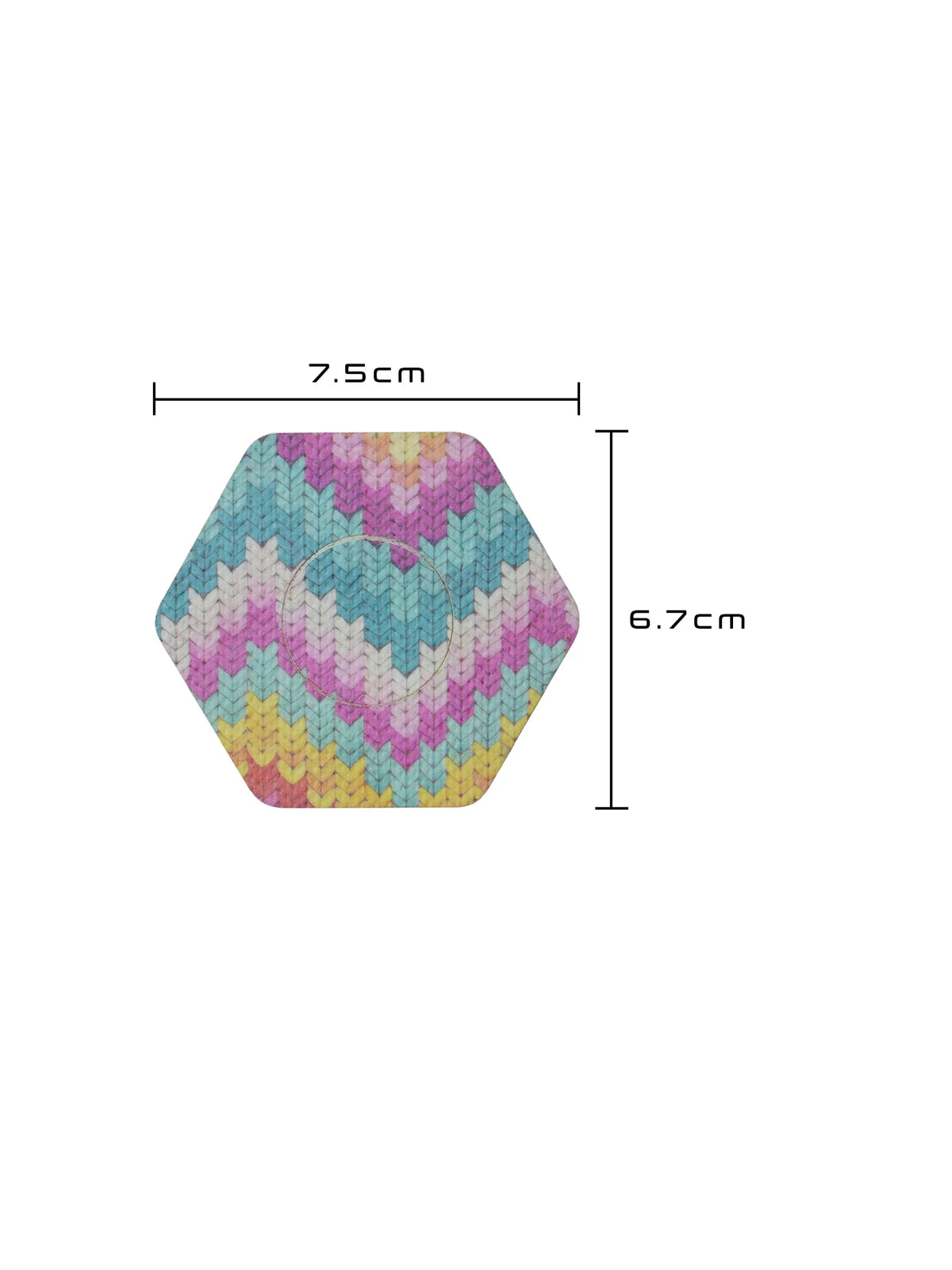 Parche adhesivo para FreeStyle Libre 2, forma de hexagonal, medidas 7,5 x 6,7 cm