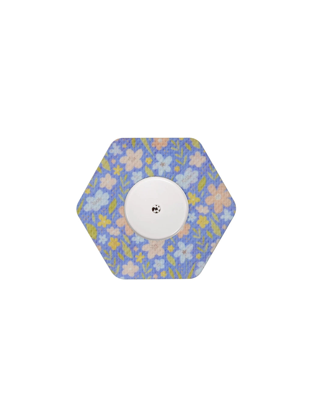 Parche adhesivo para FreeStyle Libre 2, forma de hexagonal, diseño Meadow Flowers & Leaves