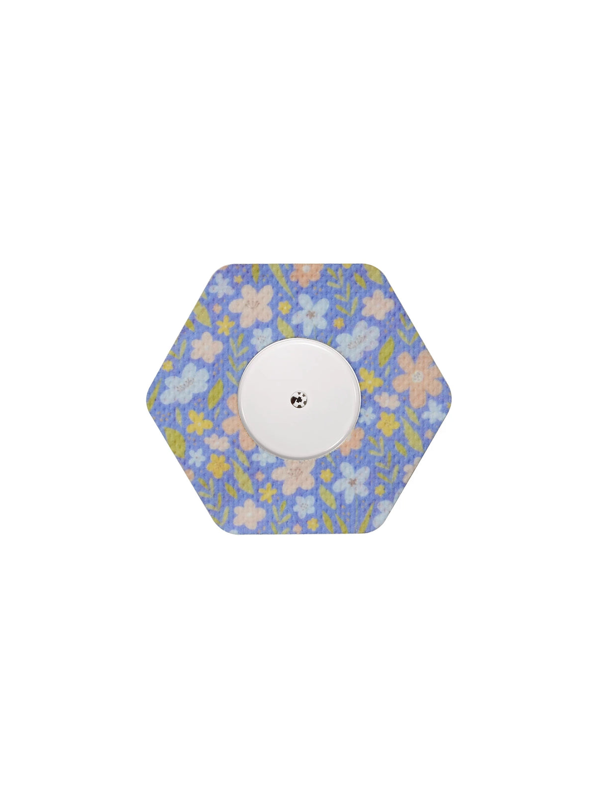 Parche adhesivo para FreeStyle Libre 2, forma de hexagonal, diseño Meadow Flowers & Leaves