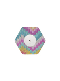 Parche adhesivo para FreeStyle Libre 2, forma de hexagonal, diseño Mosaic Drift