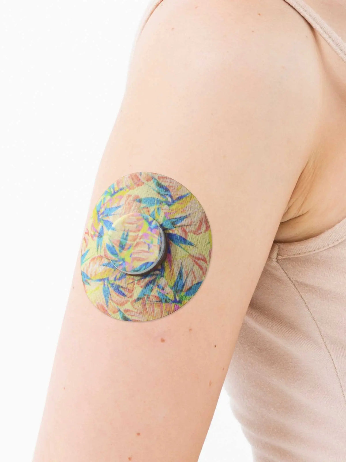 Parche adhesivo para FreeStyle Libre 2, diseño Tequila Sunrise, en el brazo
