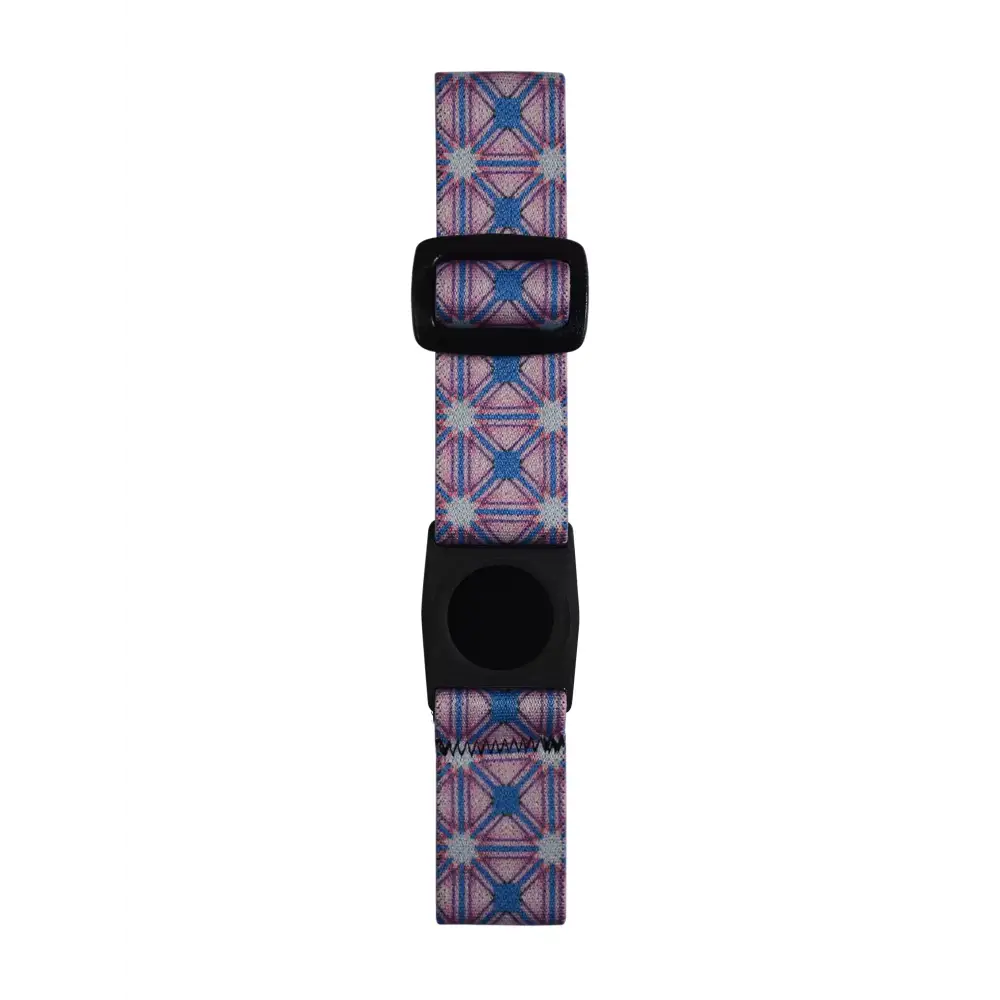 Freestyle Libre 3 Arm Band with adjustable, elastic patterned strap in pink and blue for secure sensor fit and comfort