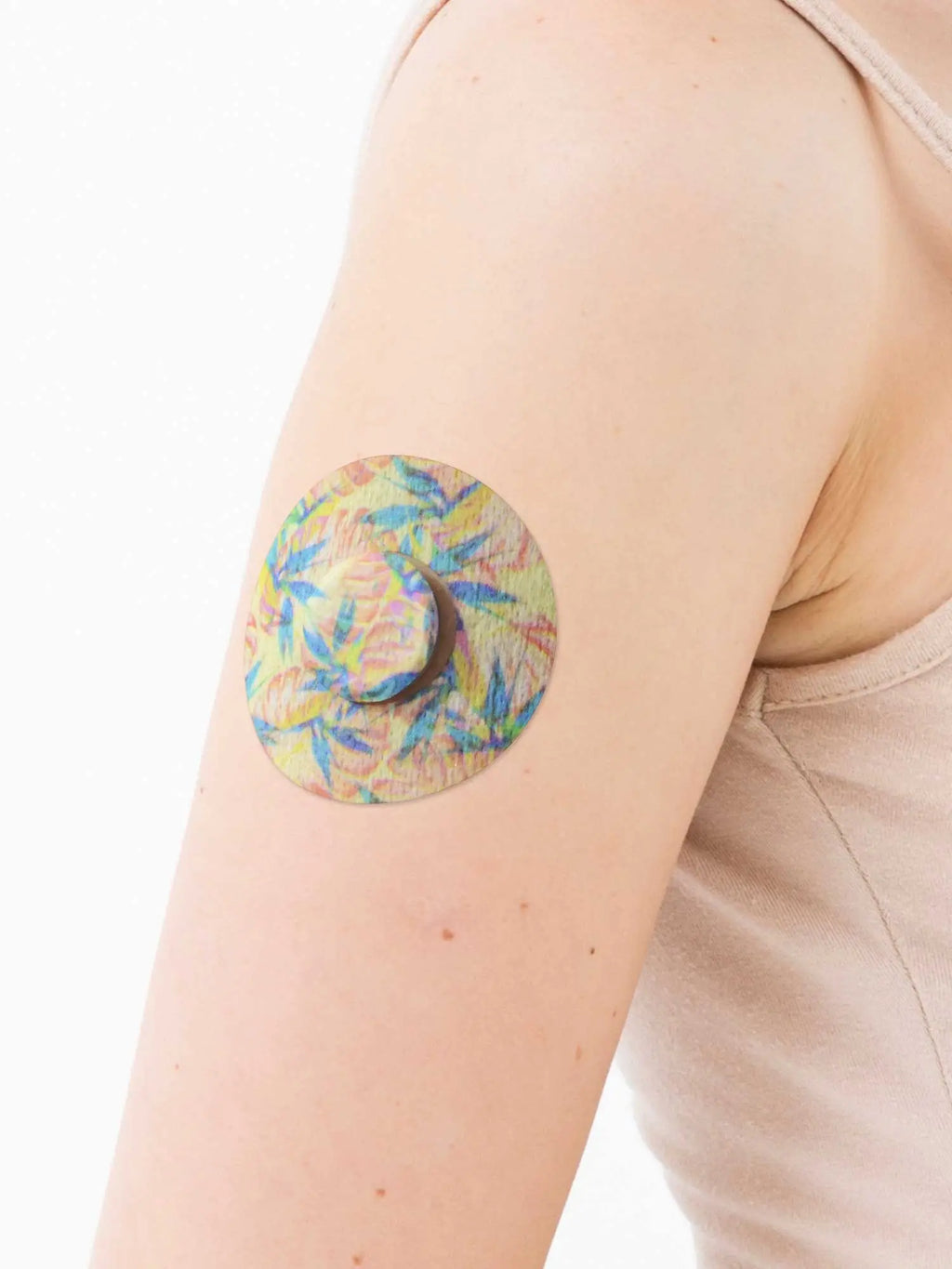 Parche adhesivo para FreeStyle Libre 3, diseño Tequila Sunrise, en el brazo