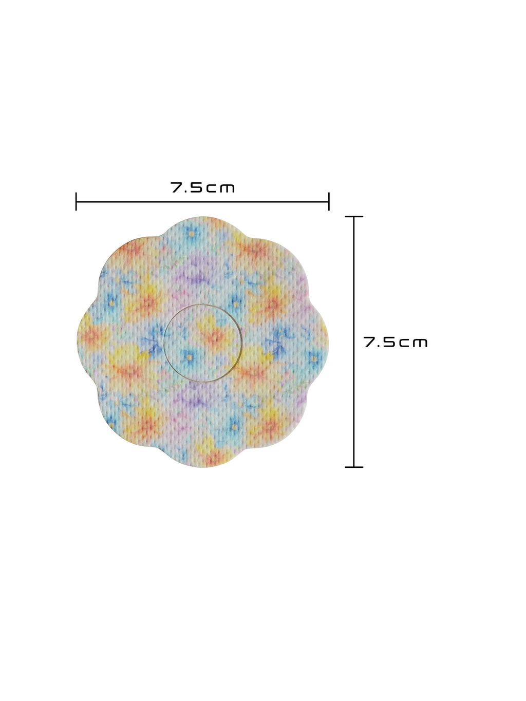 Parche adhesivo para FreeStyle Libre 3, forma de galleta, medidas 7,5 x 7,5 cm