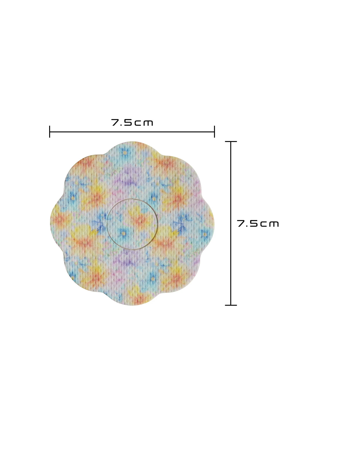 Parche adhesivo para FreeStyle Libre 3, forma de galleta, medidas 7,5 x 7,5 cm