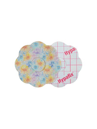 Parche adhesivo para FreeStyle Libre 3, forma de galleta, anverso y reverso con protector