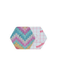 Parche adhesivo para FreeStyle Libre 3, forma de hexagonal, anverso y reverso con protector