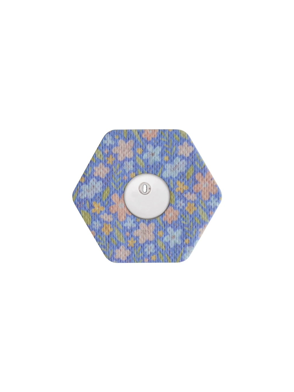 Parche adhesivo para FreeStyle Libre 3, forma de hexagonal, diseño Meadow Flowers & Leaves
