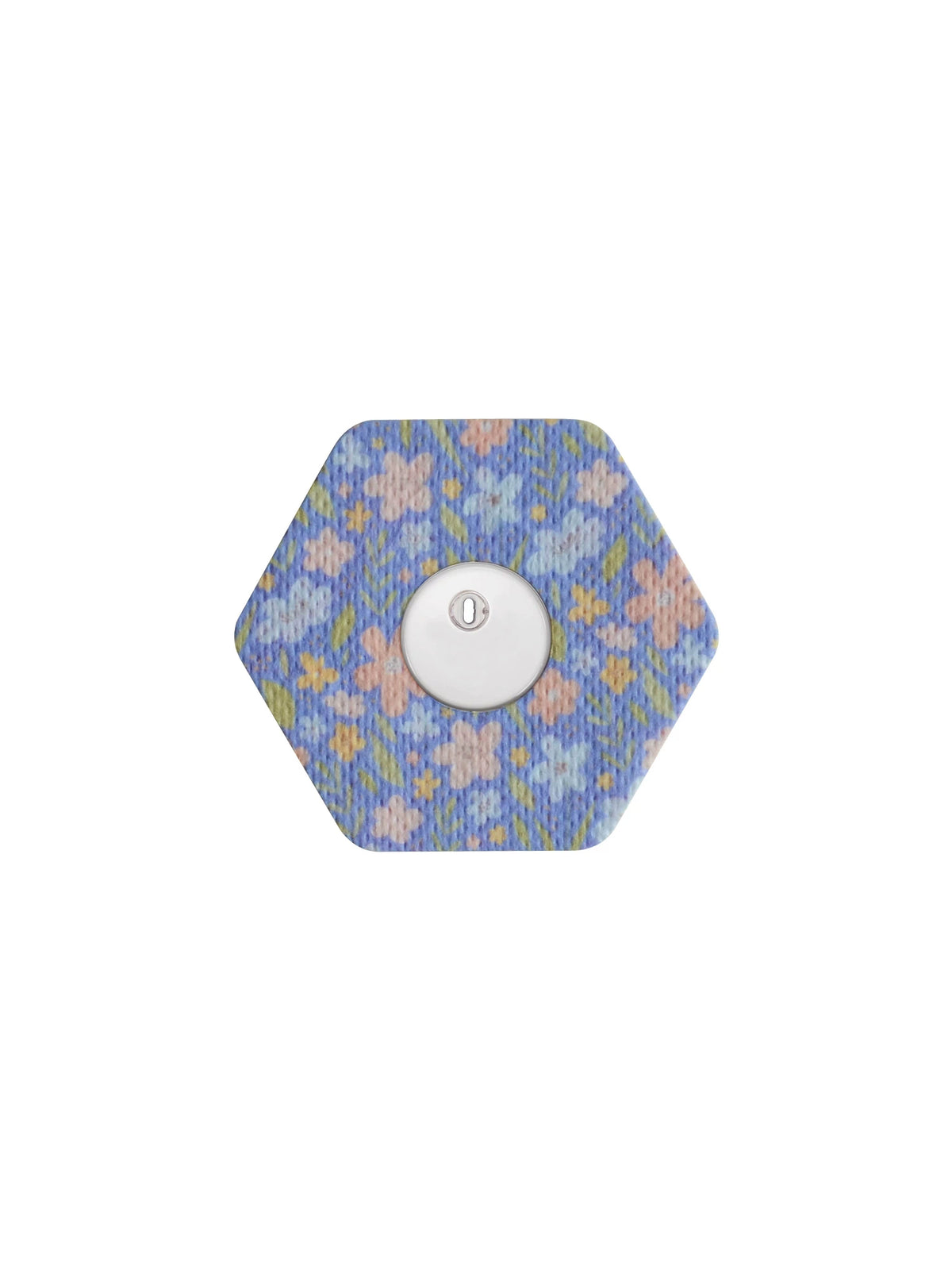 Parche adhesivo para FreeStyle Libre 3, forma de hexagonal, diseño Meadow Flowers & Leaves