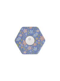 Parche adhesivo para FreeStyle Libre 3, forma de hexagonal, diseño Meadow Flowers & Leaves