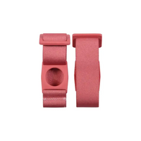 Children's Freestyle Libre 3 sensor armbands in soft red, designed for style and safety.